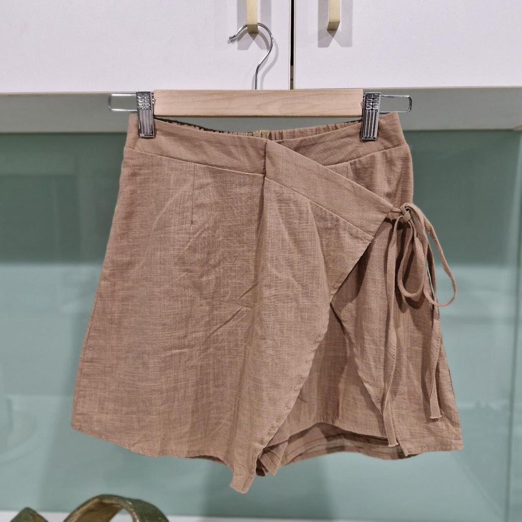 Billy J tan wrap skort