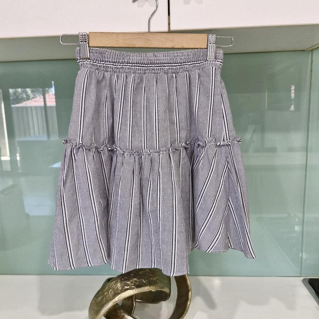 KOOKAÏ blue and white striped mini skirt 8