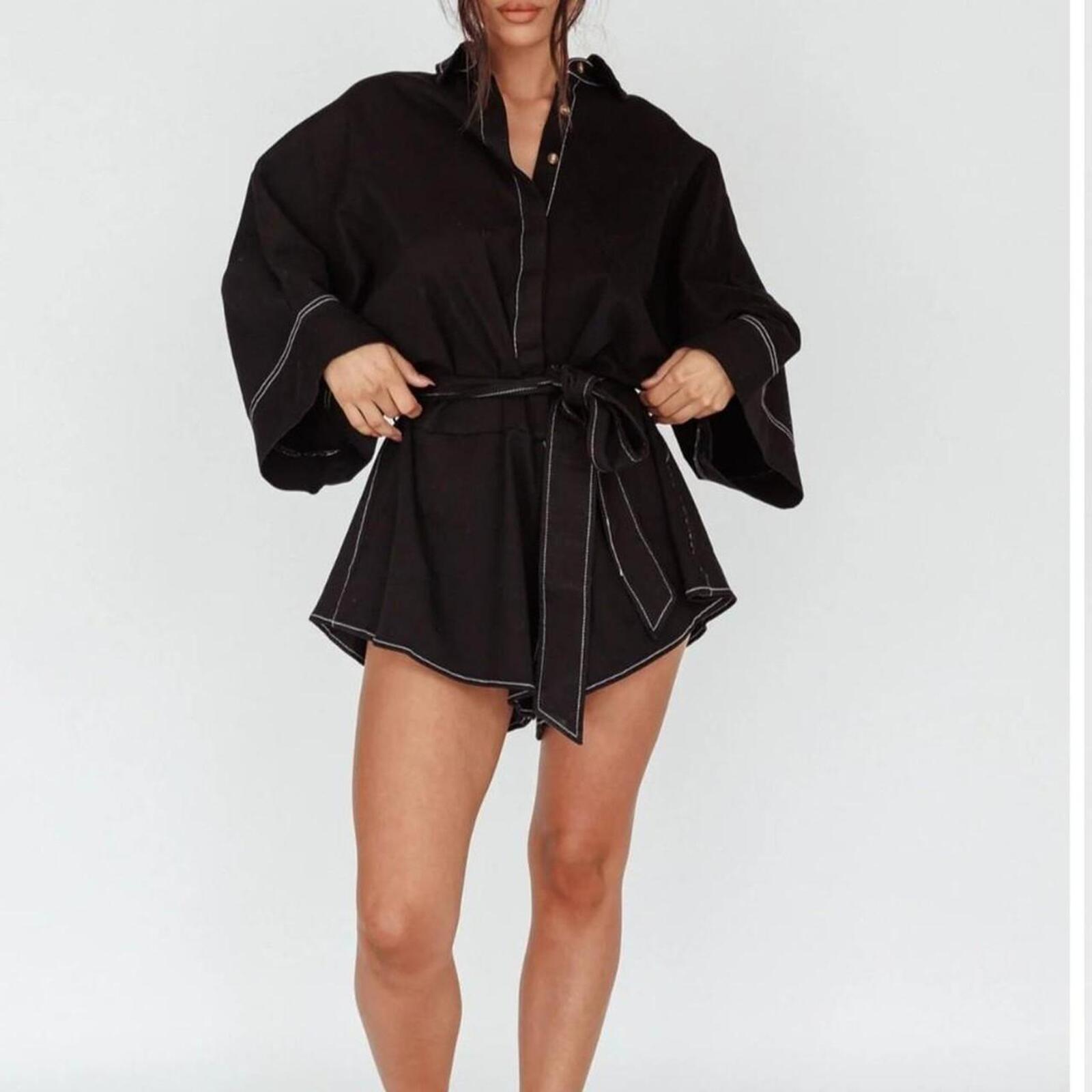 Selfie Leslie Dayton Romper with belt