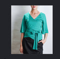 Witchery Wrap Green Top L