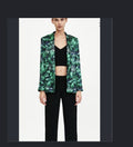 Zara Palm Leaf & Tiger Print Blazer S