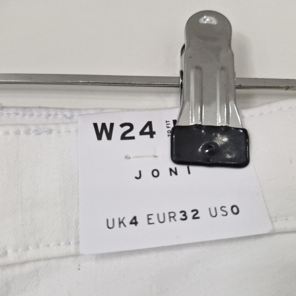 Topshop Joni White skinny jeans with stretch 4 XXS