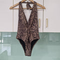 Zara Animal Print Halter Neck Swimwear