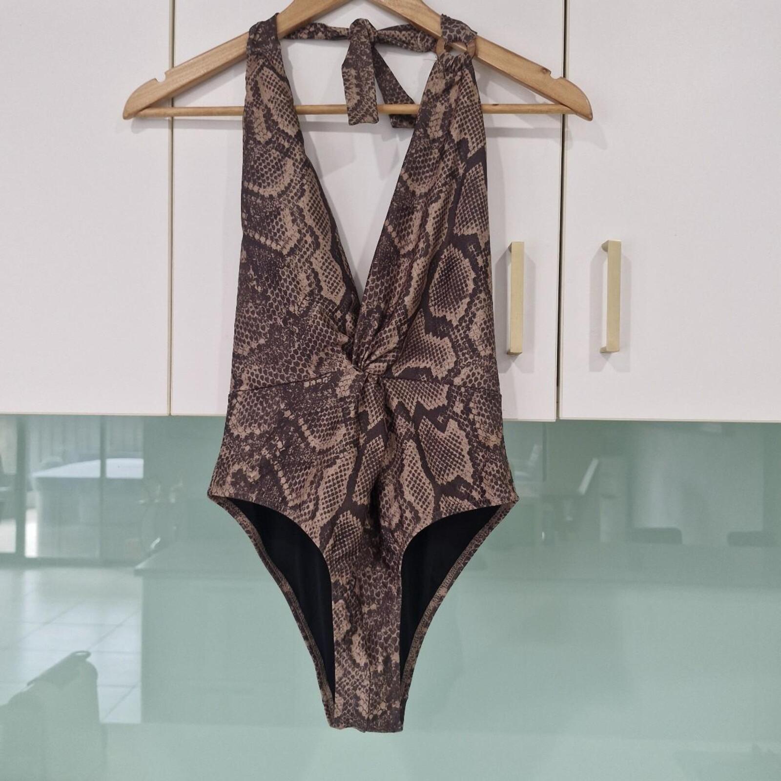 Zara Animal Print Halter Neck Swimwear