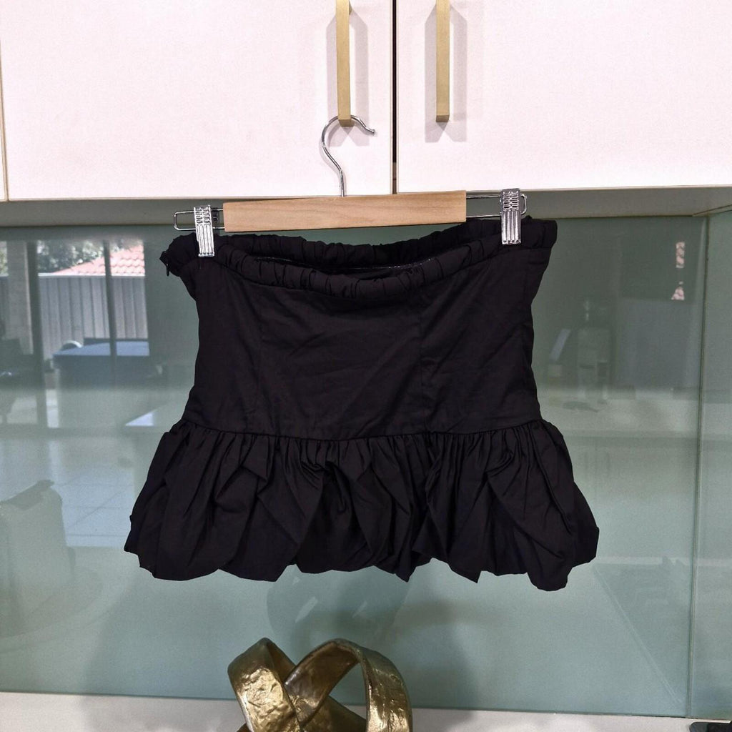 Meshki Cora black strapless top