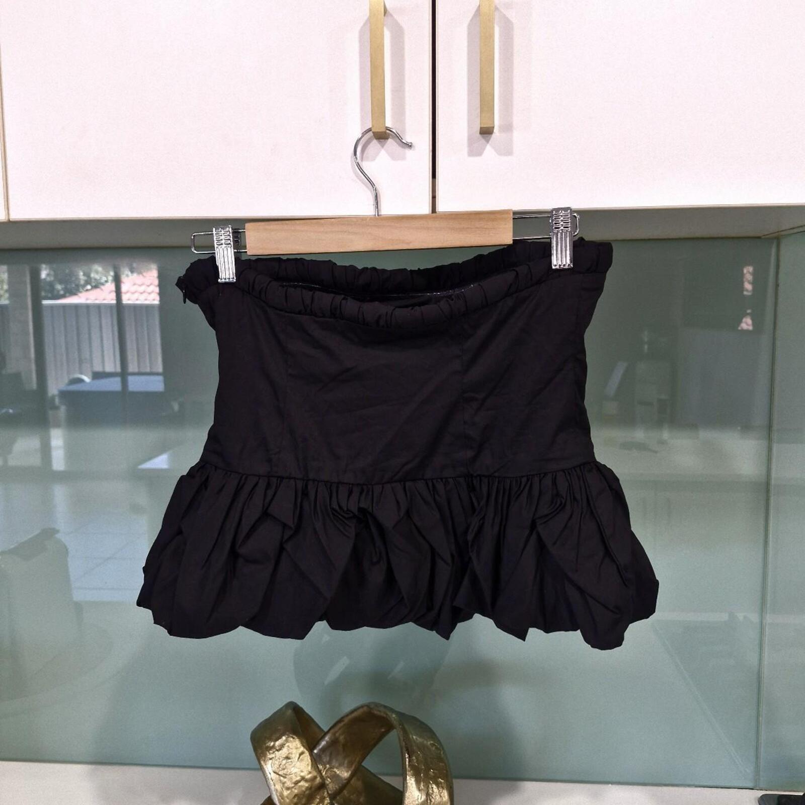 Meshki Cora black strapless top