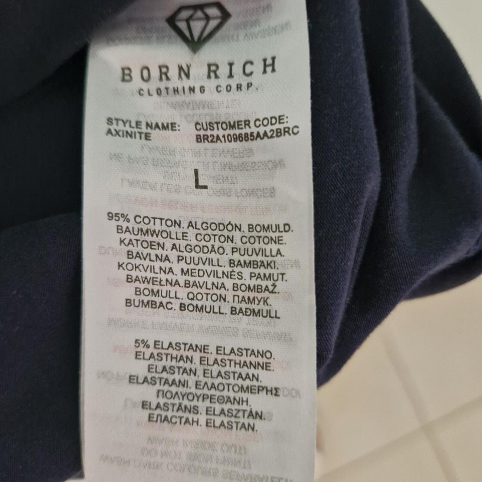 Navy Born Rich T-shirt L