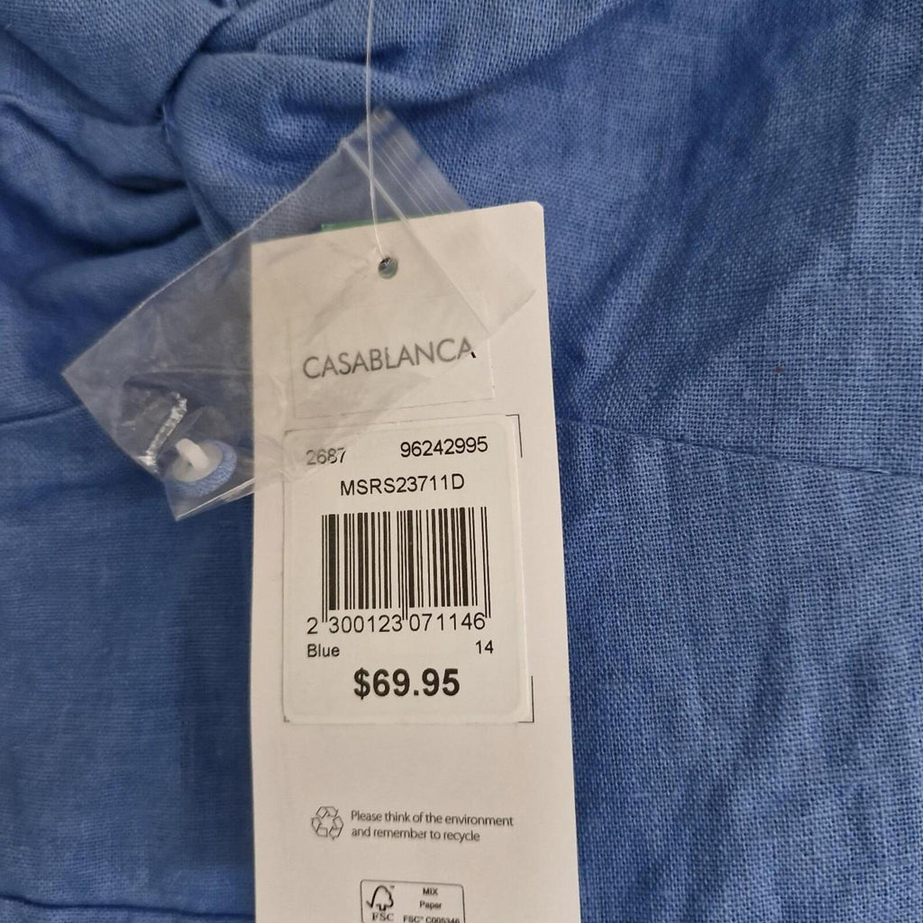 Miss Shop Casablanca blue cotton dress