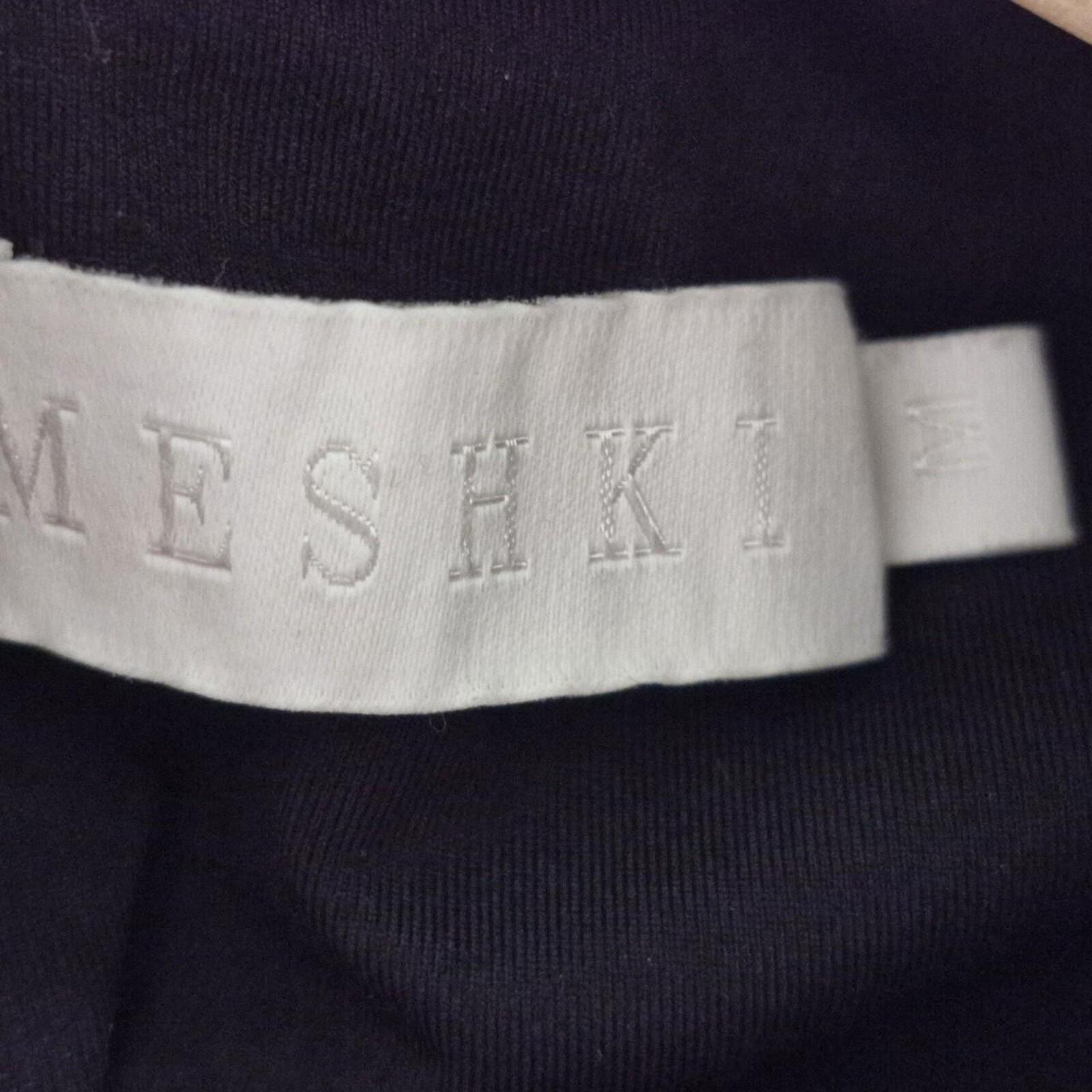 Meshki black long sleeve crop top with silver zip detail