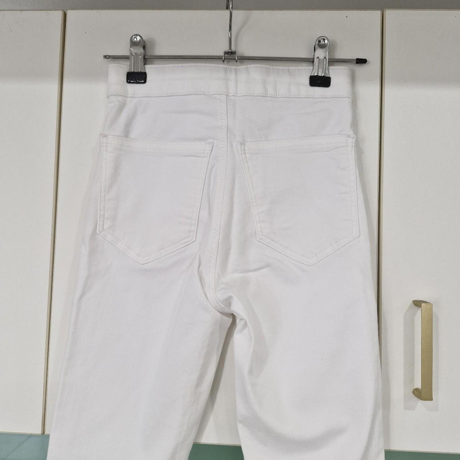 Topshop Joni White skinny jeans with stretch 4 XXS