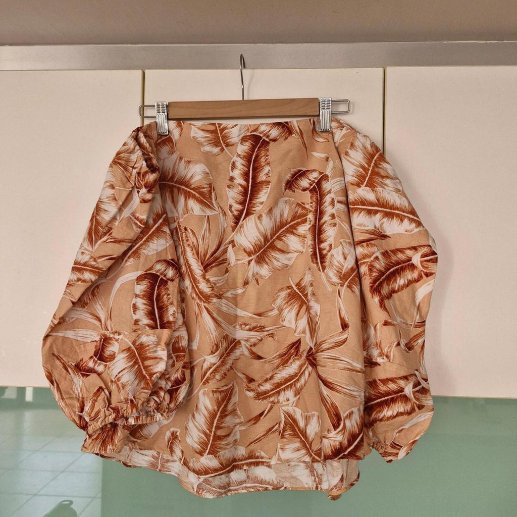 Witchery peach off the shoulder blouse