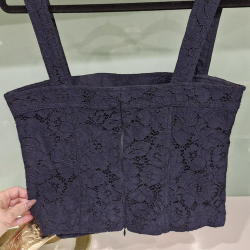 Alannah Hill Navy blue lace corset top 10