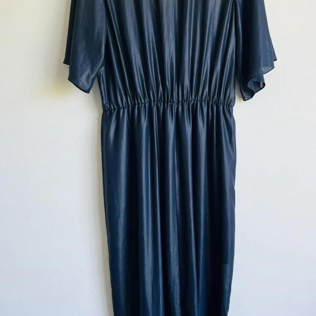 Sheike Metallic Navy Blue Long Dress 8
