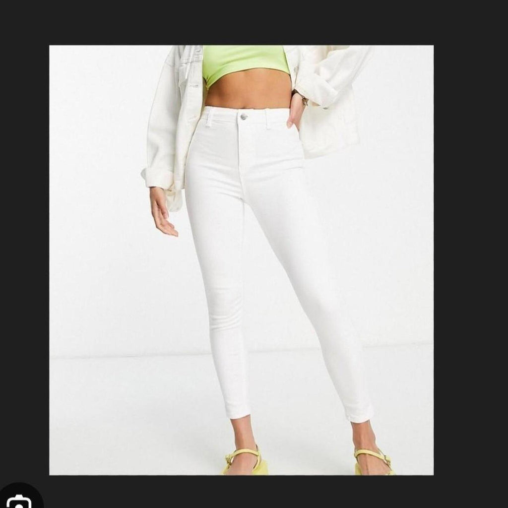 Topshop Joni White skinny jeans with stretch 4 XXS