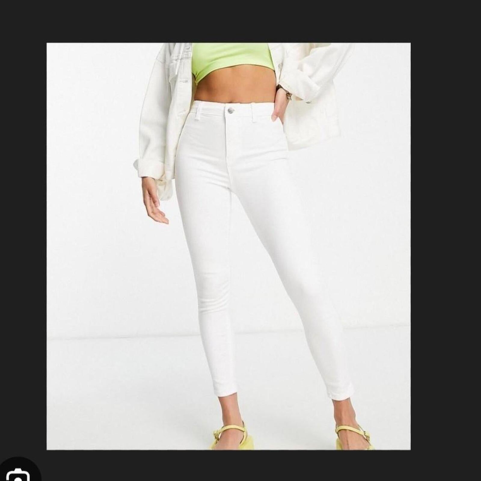 Topshop Joni White skinny jeans with stretch 4 XXS