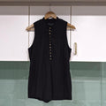 Decjuba Cotton Top With Gold Buttons L