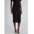 Bardot black crochet midi skirt