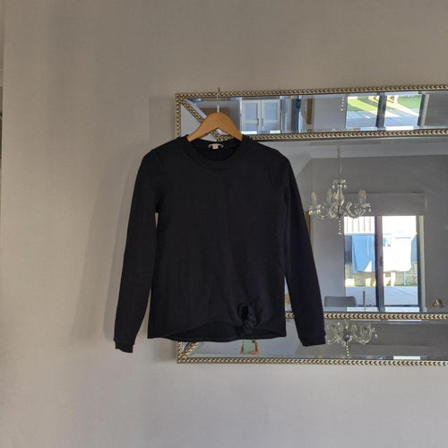 Black Kookai long sleeve top with knot detail 10