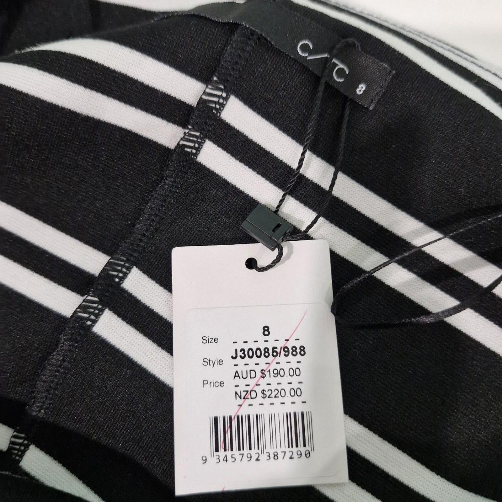 C/CT Off the shoulder black and white striped top 8