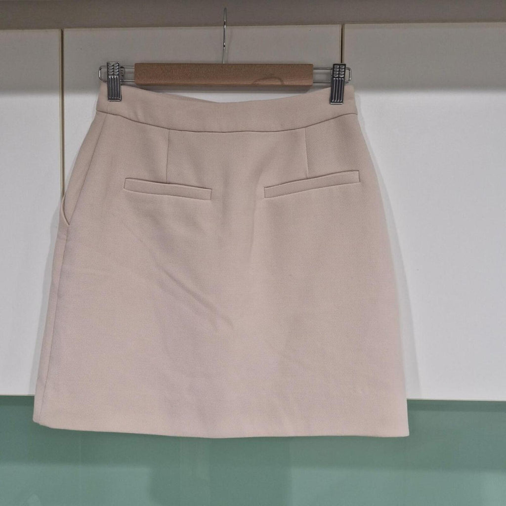 Forever New Beige wool blend mini skirt 6