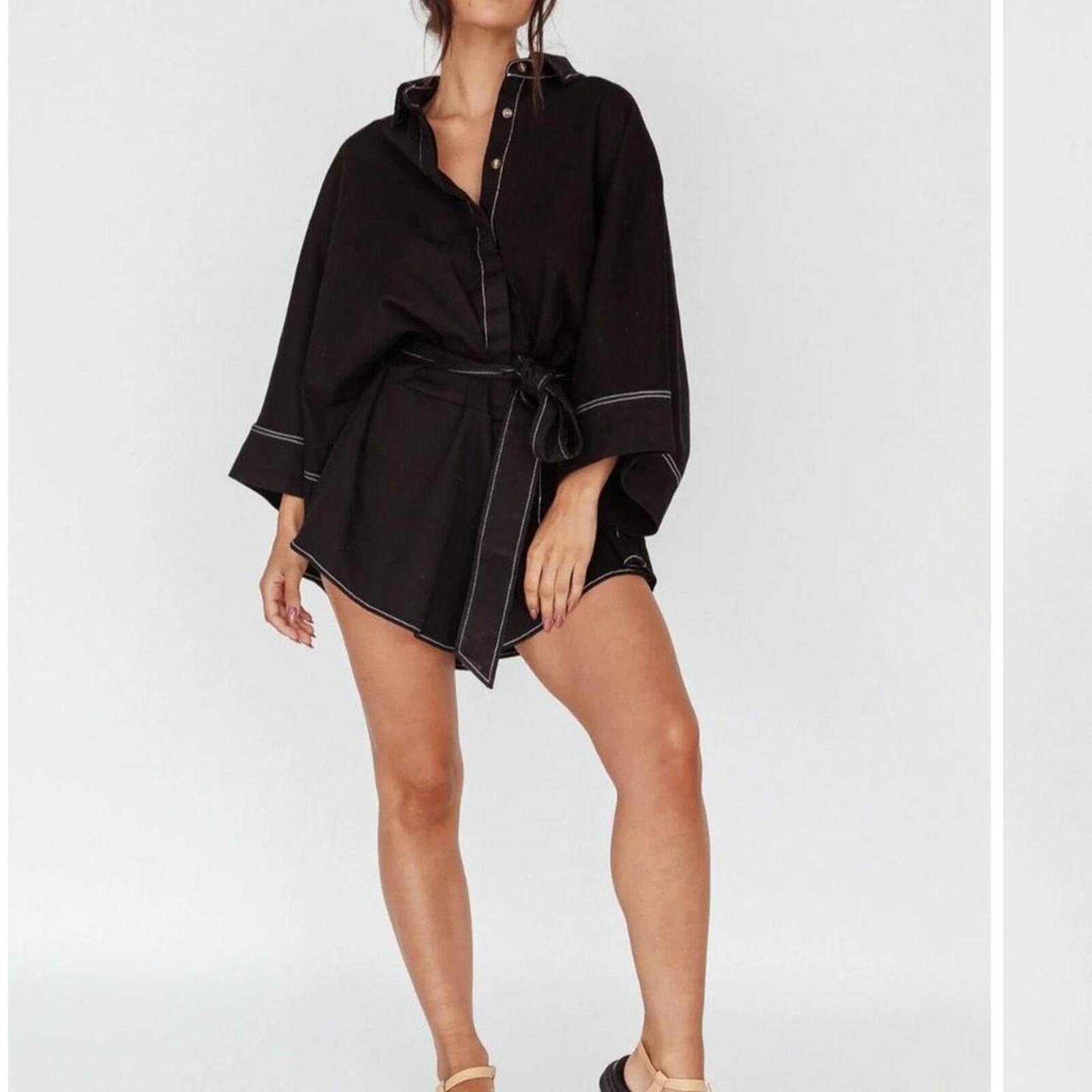 Selfie Leslie Dayton Romper with belt