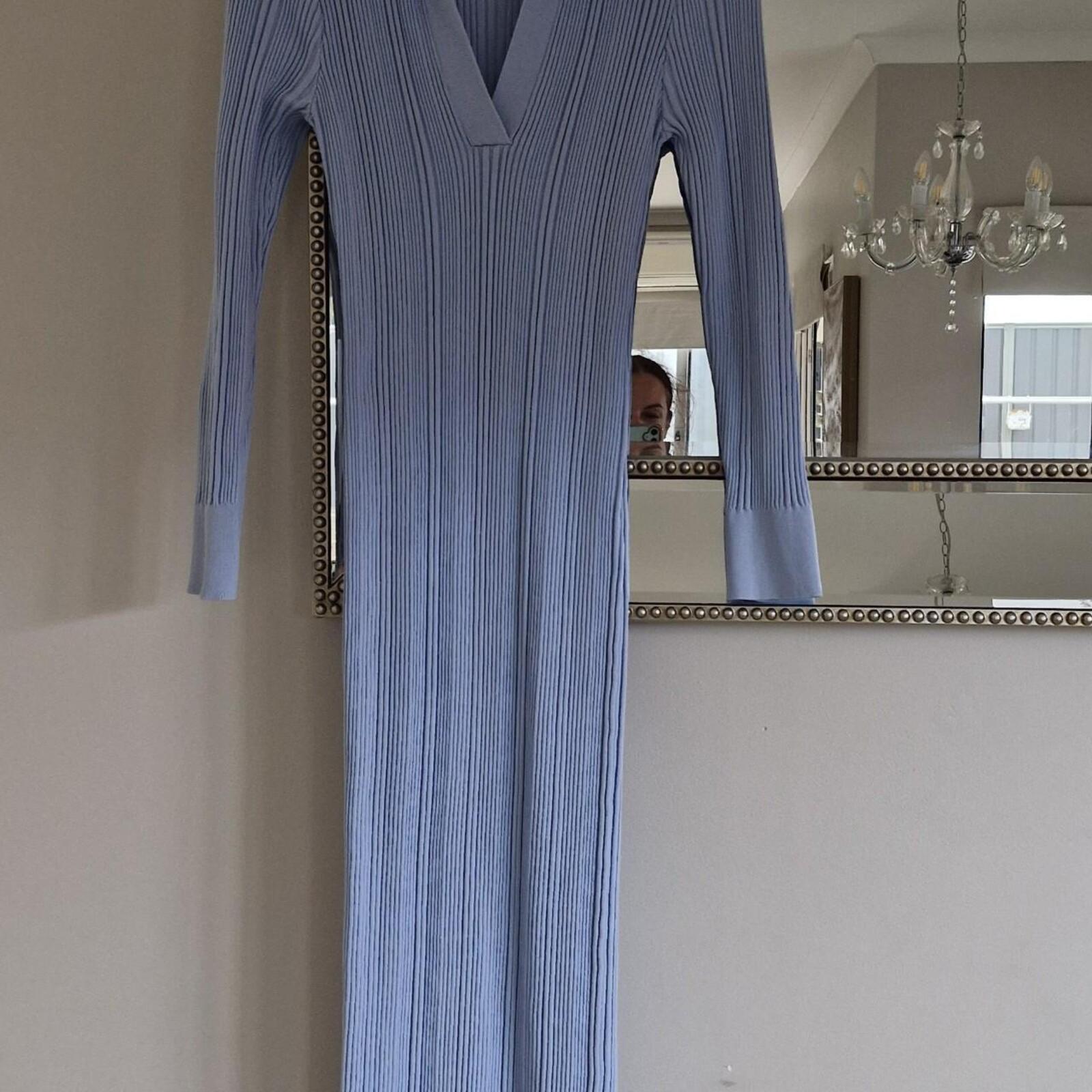 MinkPink Tori blue bodycon midi dress