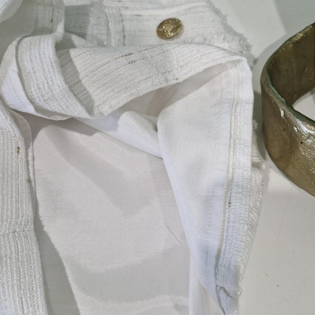 Sheike white mini skirt with pockets