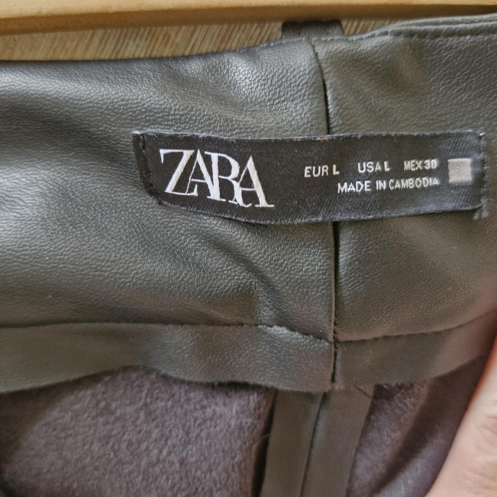 Black Zara pleather trousers
