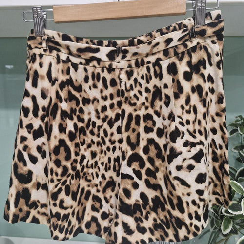 Bardot Linen Blend Leopard Print Shorts With A Belt 10