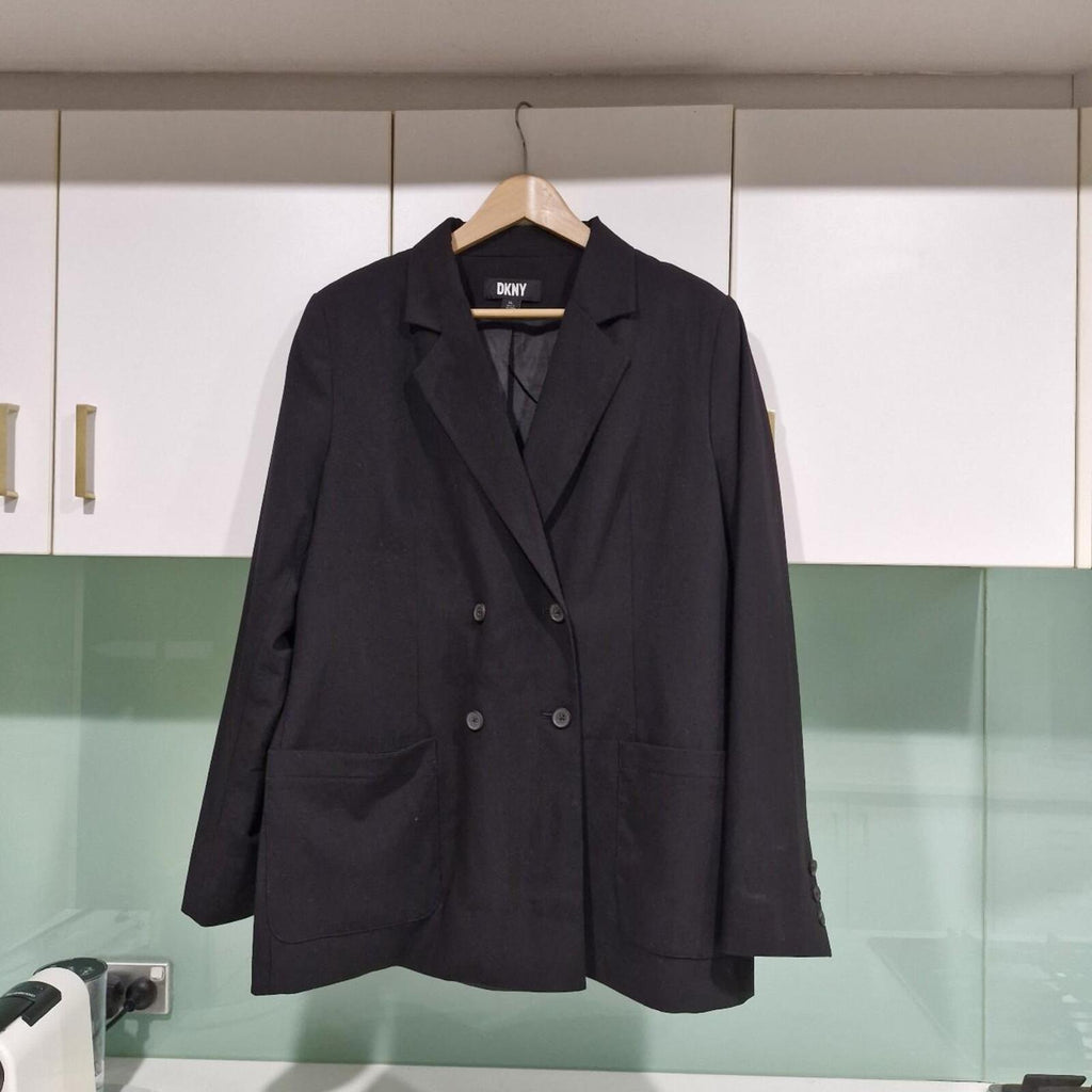Black DKNY oversized double breasted blazer
