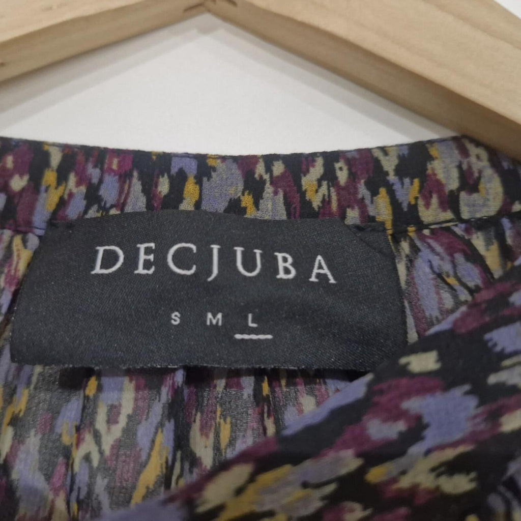 Decjuba purple and multi-coloured floral print blouse