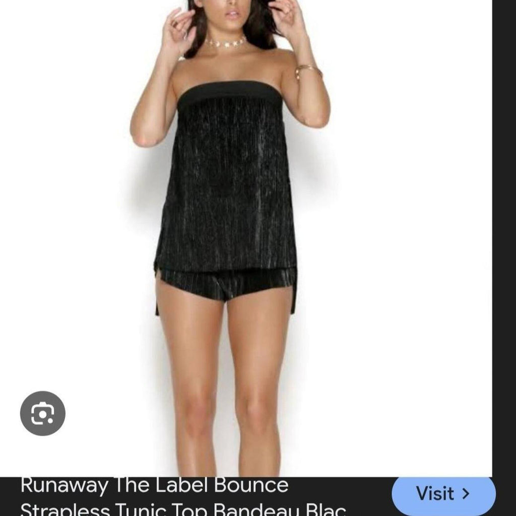 Runaway The Label black strapless tunic top with bandeau