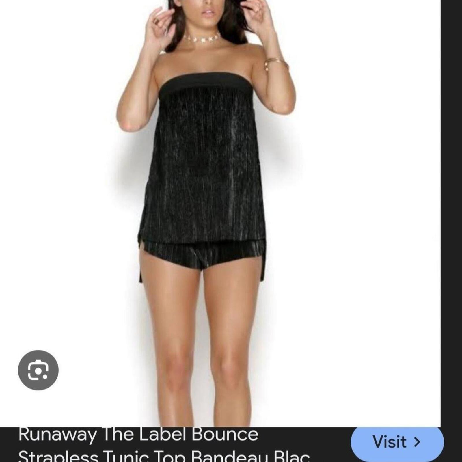 Runaway The Label black strapless tunic top with bandeau