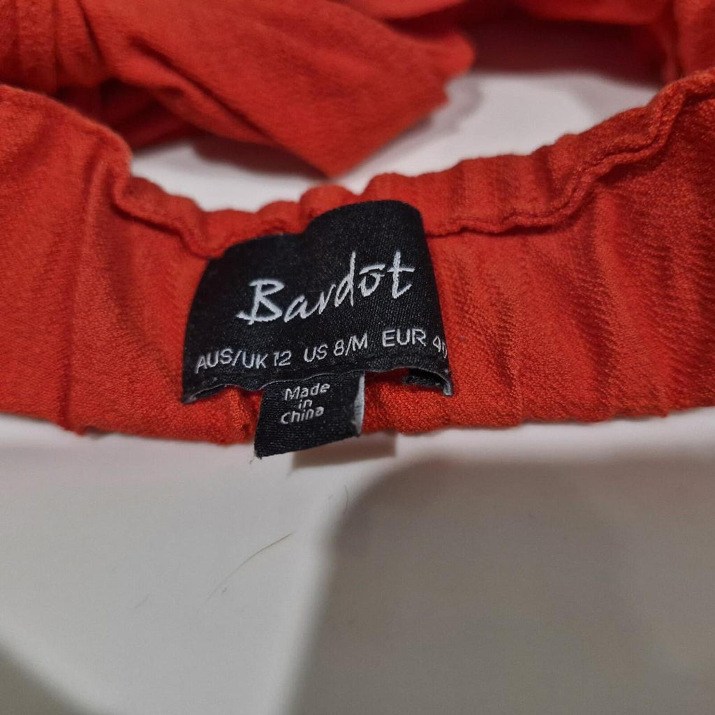 Bardot Tie Back Crop Top