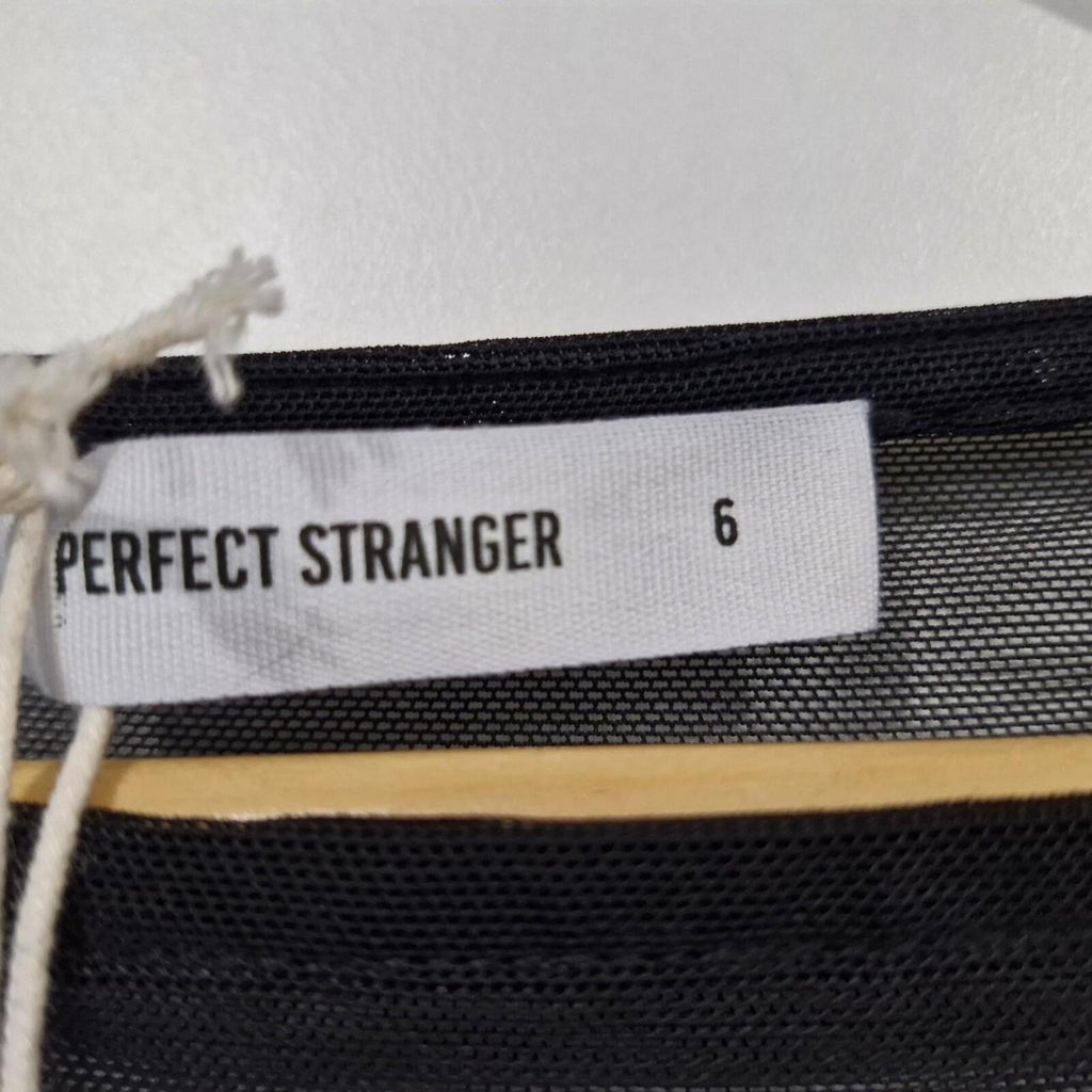 Perfect Stranger black mesh long sleeve mini dress