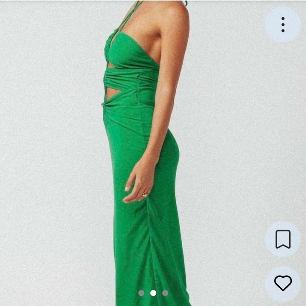 JGR & STN green maxi dress