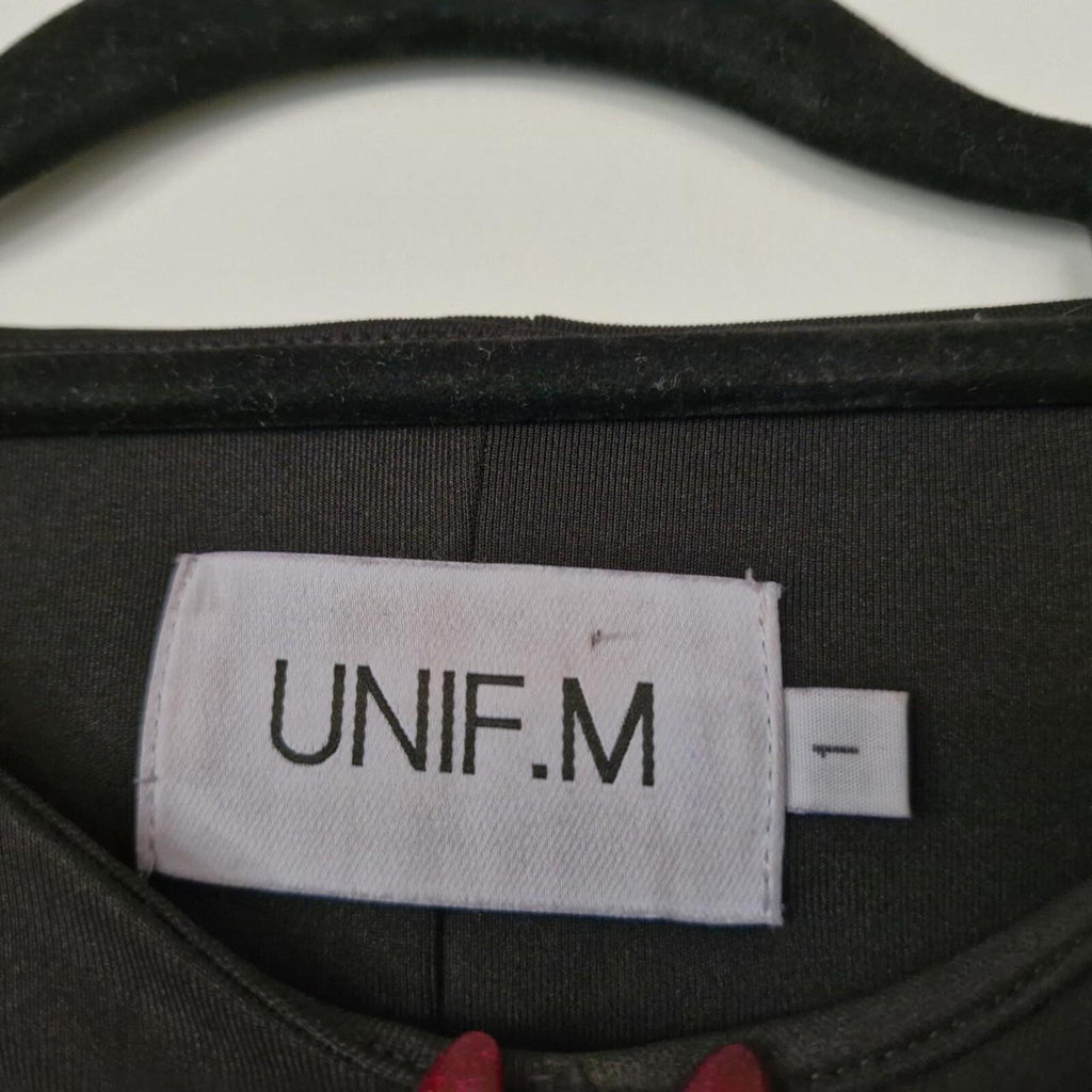 UNF.M black mini dress with cut out detail