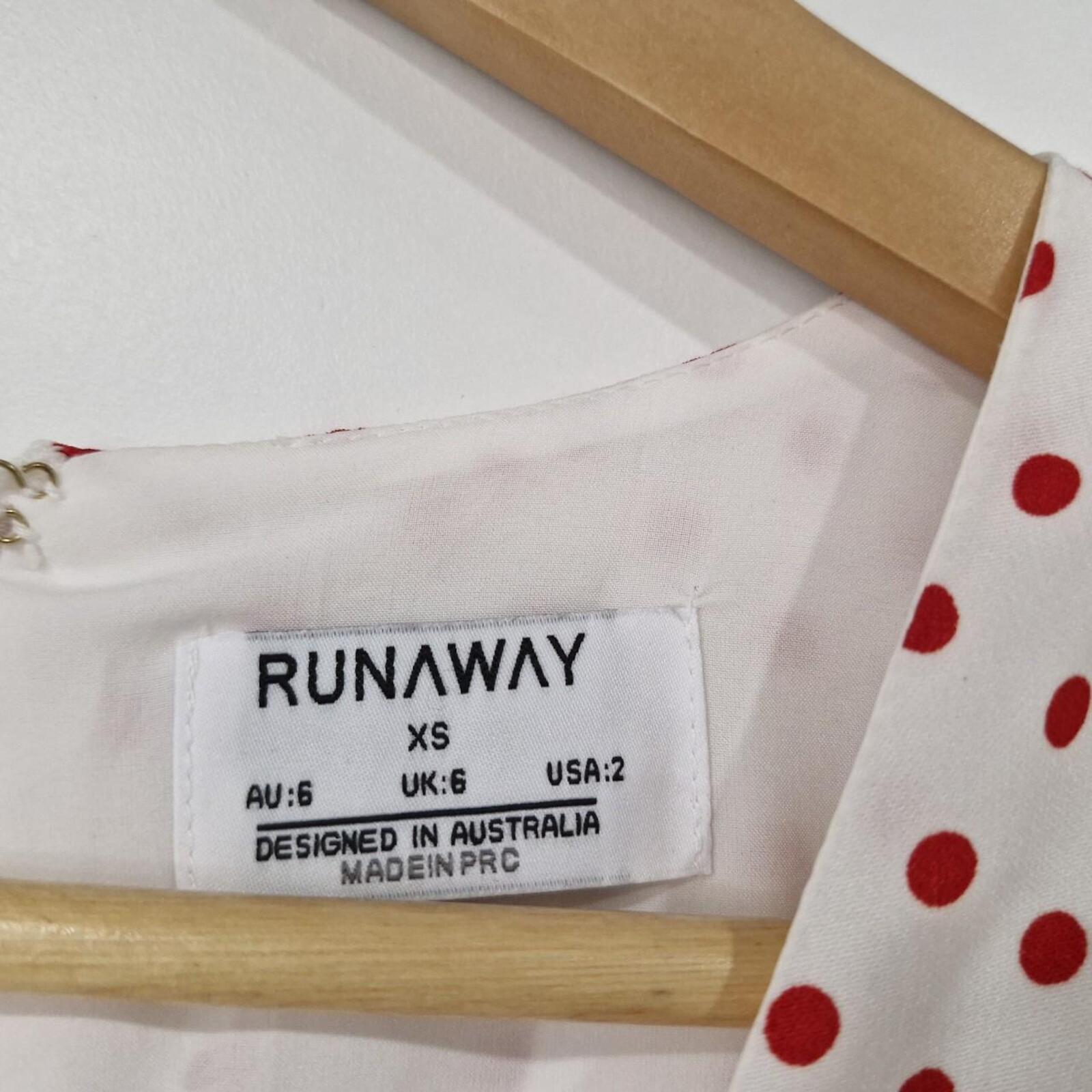 Runaway The Label Red and white polka dot mini dress XS
