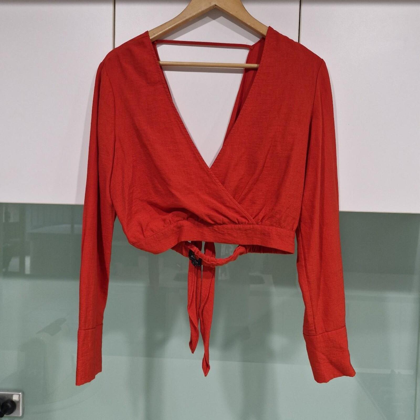 Bardot Tie Back Crop Top