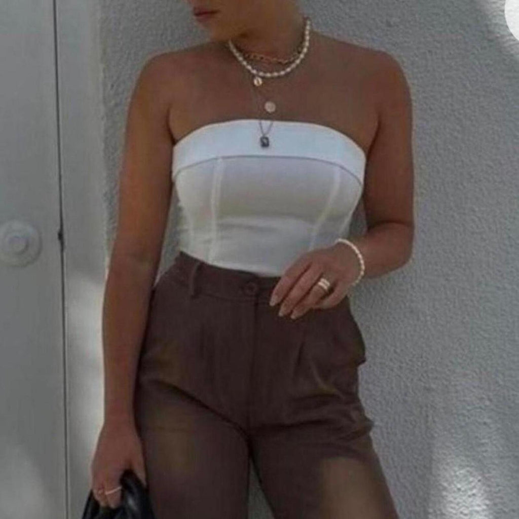 With Jean White Corset Size M