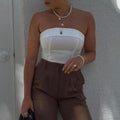 With Jean White Corset Size M