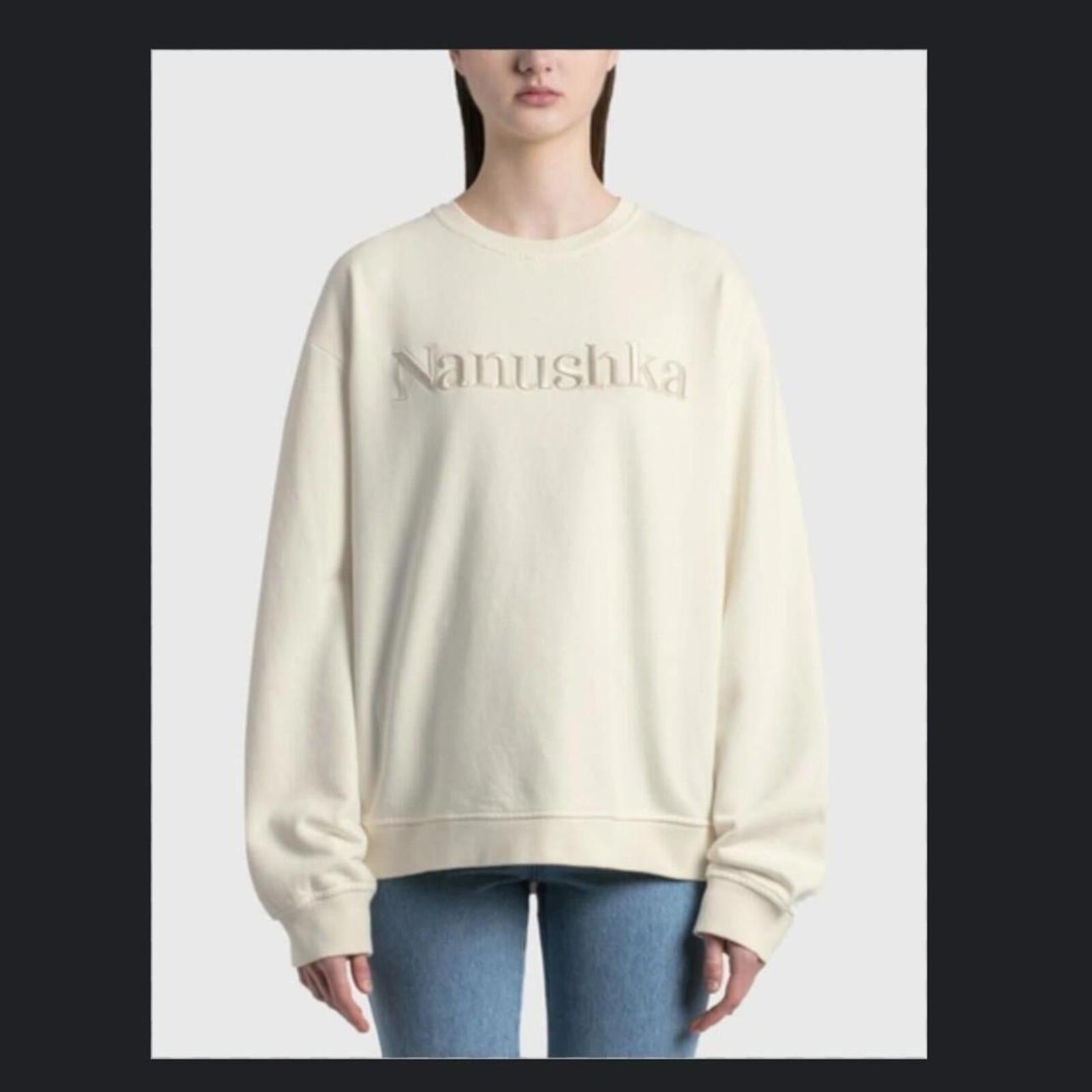 Cream Nanushka cotton sweatshirt 14