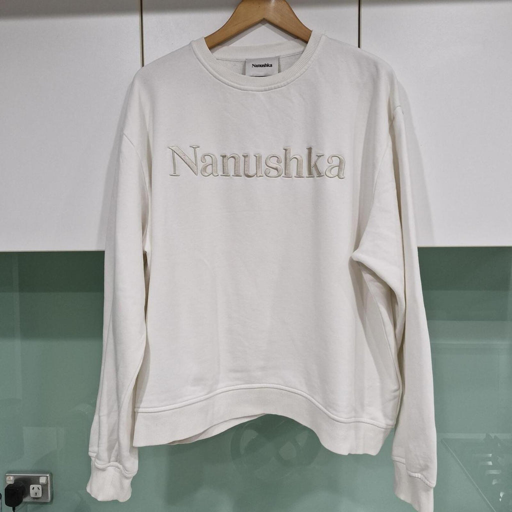 Cream Nanushka cotton sweatshirt 14
