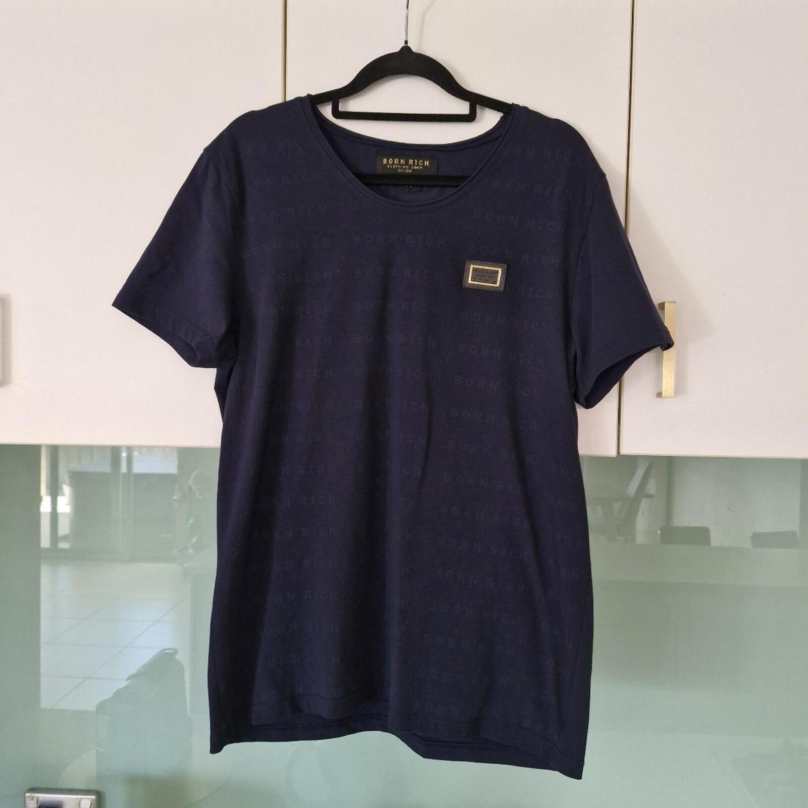 Navy Born Rich T-shirt L