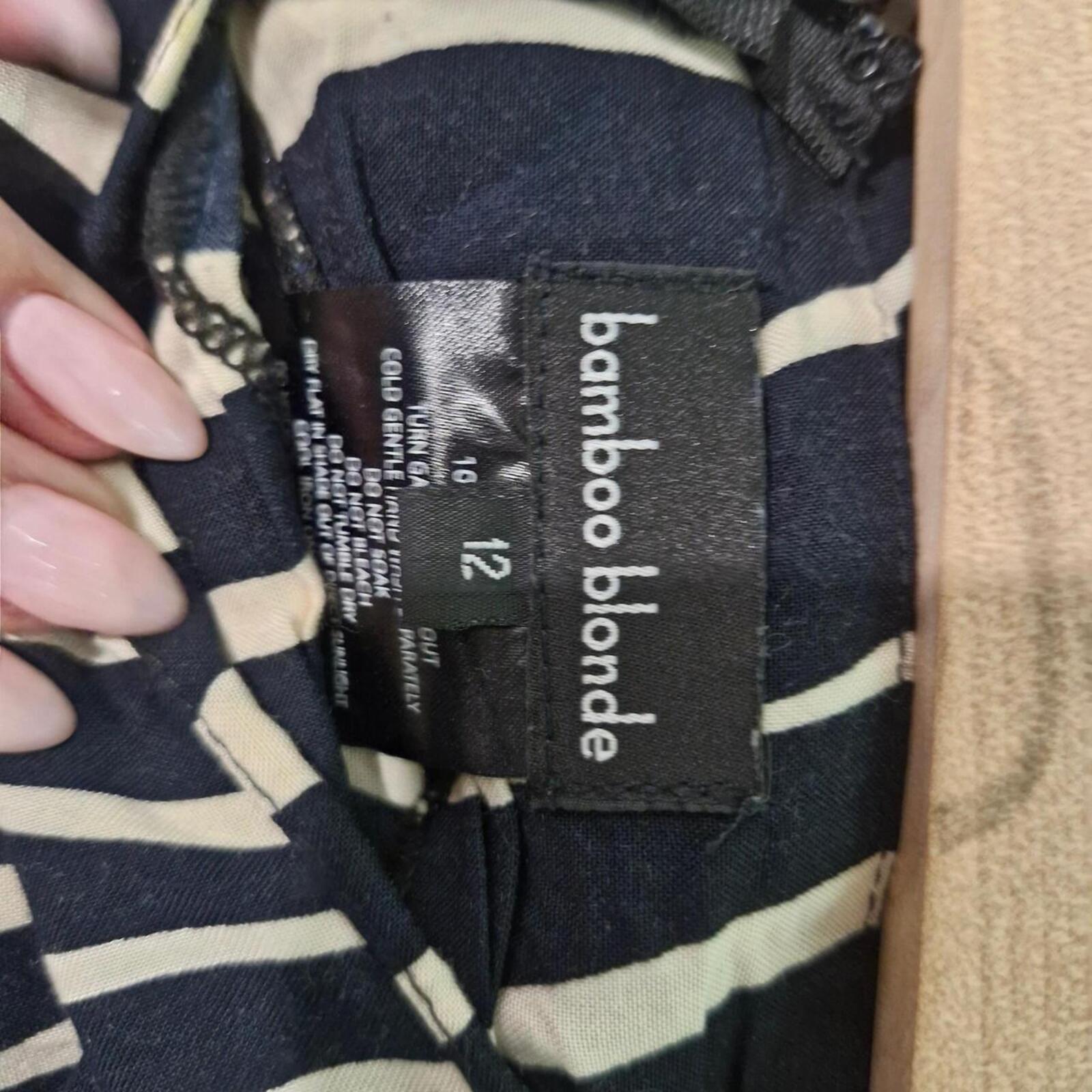 Bamboo Blonde Zebra Patterned Skirt 12