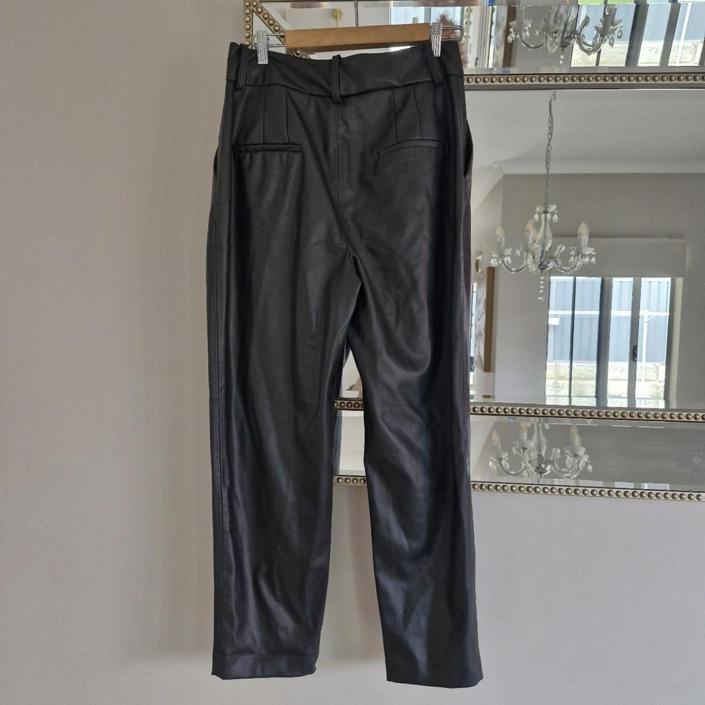 Black Zara pleather trousers