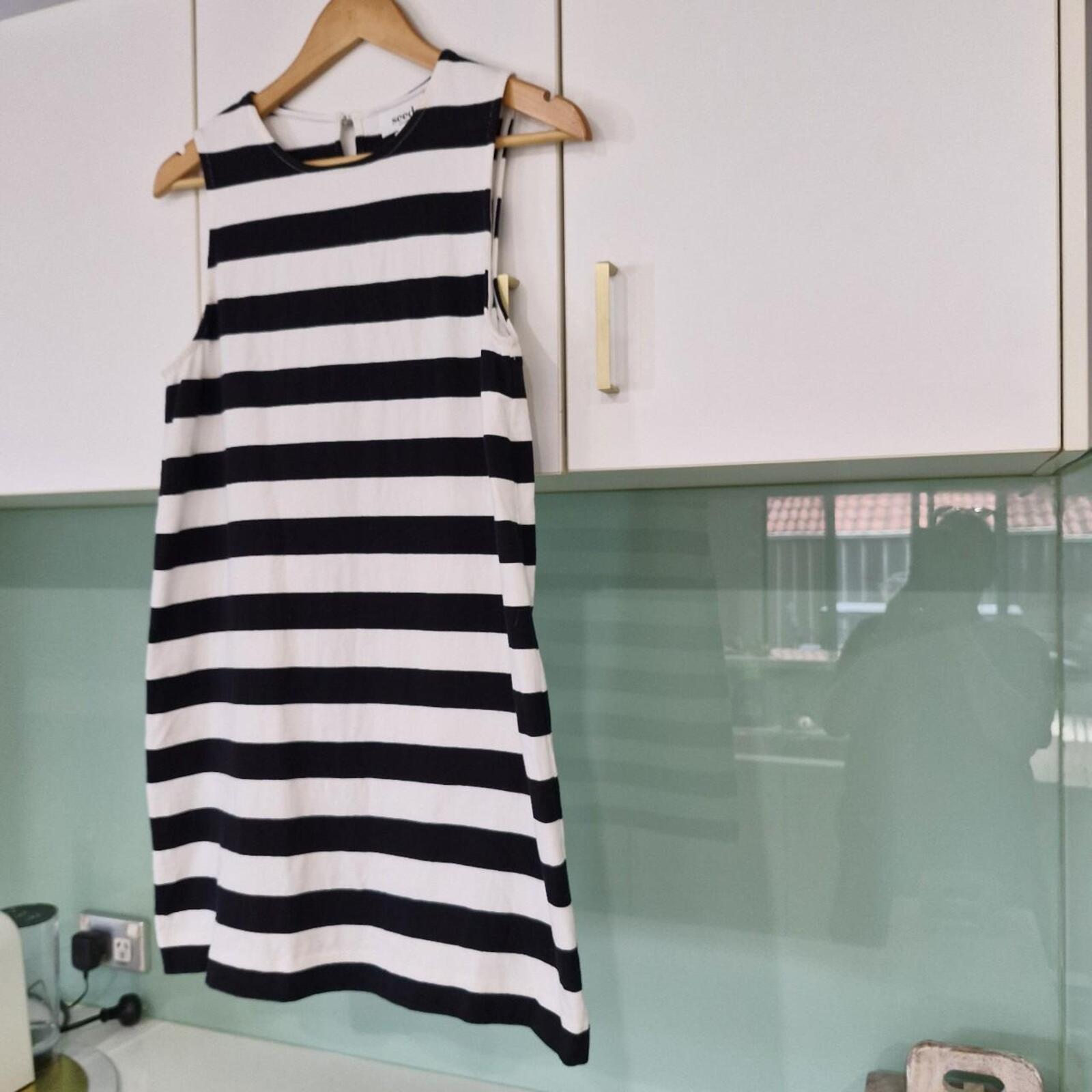 Seed Heritage Black and white striped dress