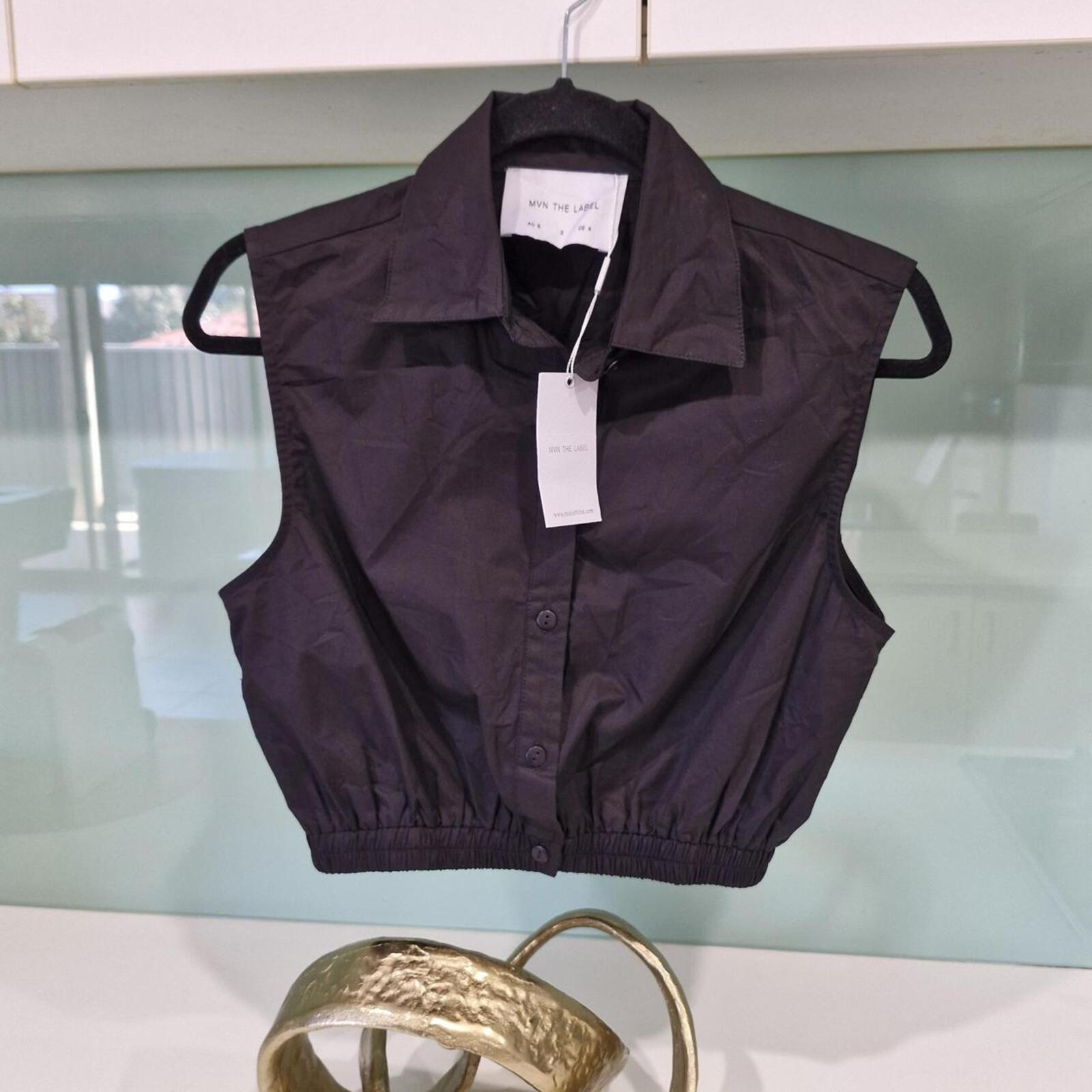 MVN The Label black crop top
