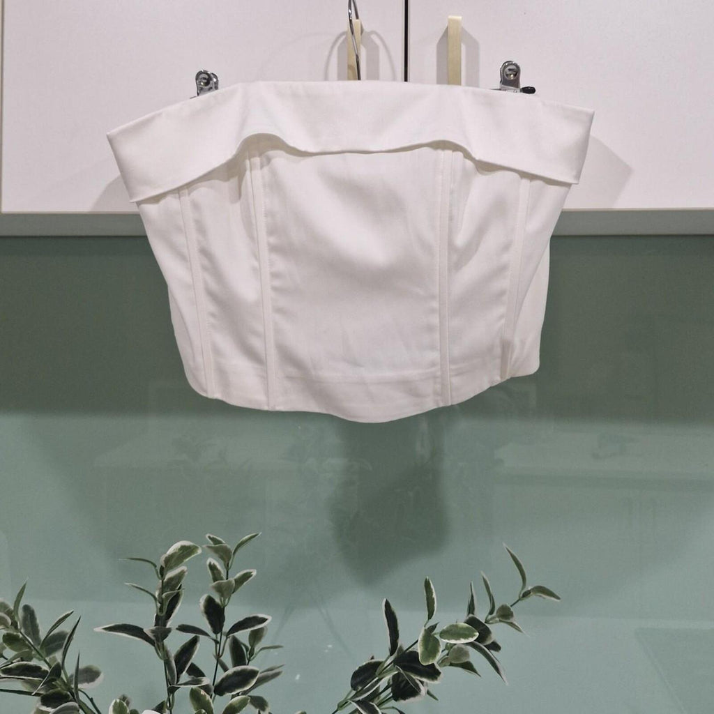With Jean White Corset Size M