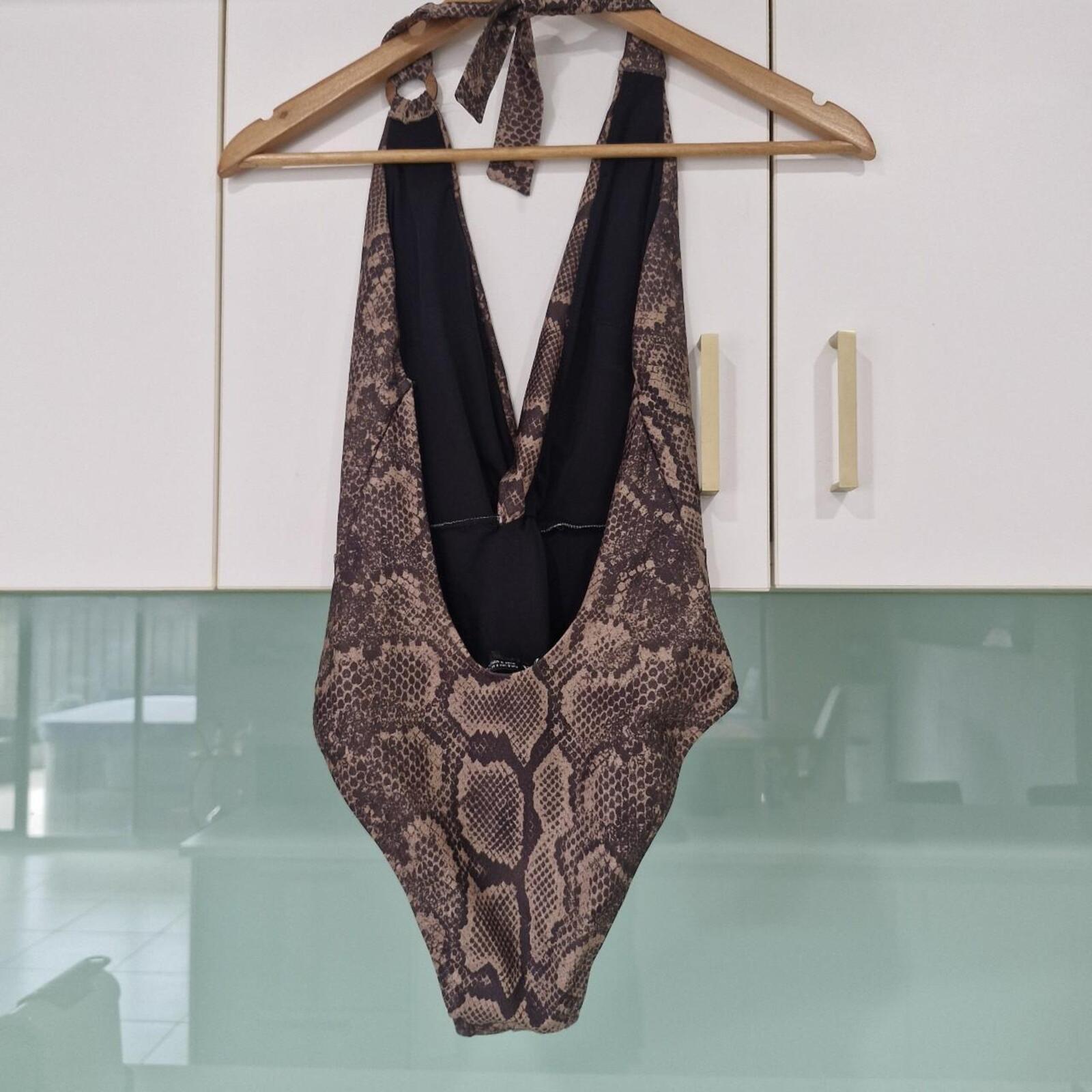 Zara Animal Print Halter Neck Swimwear